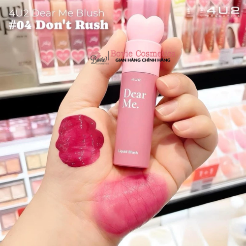 Má Hồng 4U2 Dạng Lỏng Nắp Trái Tim Xinh xắn Dear Me Liquid Blush