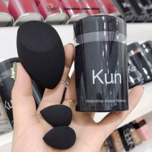 Mút Tán Nền Celin set 2 Chiếc To Nhỏ Màu Nâu Đen Siêu Mềm Đàn Hồi Cao ( Hộp đen )