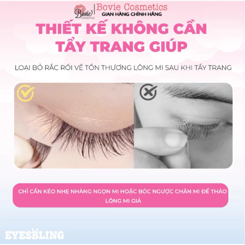 Mi giả tự dính không cần dùng keo EyesBling- thế hệ mới có thể tái sử dụng nhiều lần (bao bì mới cải tiến hơn)