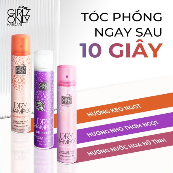Dầu Gội Khô Girlz Only
