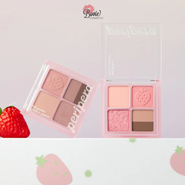 Bảng Phấn Mắt 4 Ô Peripera Ink Pocket Shadow Pallette (Soft Berry)