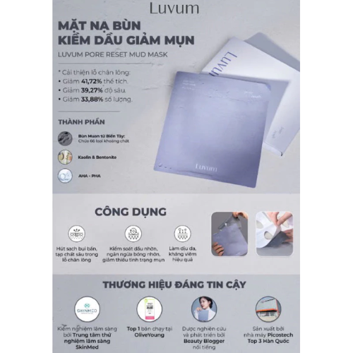 Mặt Nạ Thạch Collagen Giúp Dưỡng Da Chuyên Sâu Luvum Gel Mask 33g