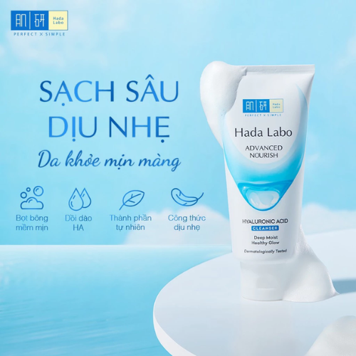 Sữa rửa mặt Hada Labo dưỡng ẩm, dưỡng trắng