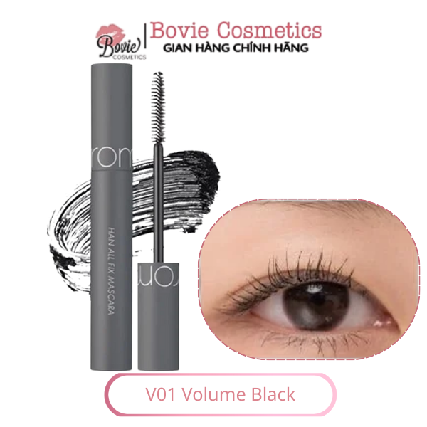 Chuốt Mi Siêu Dài Và Cong Mi Tự Nhiên, Chống Trôi Hiệu Quả Romand Han All Fix Mascara