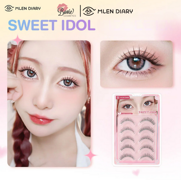 Lông Mi Giả Mlen Diary Gân Trong Suốt 5 Cặp