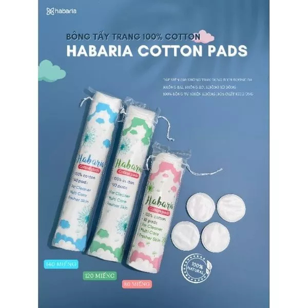 Bông Tẩy Trang Habaria Cotton Pads