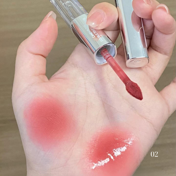 Son Bóng AZTK 2 Đầu Candy Double Touch Lipgloss Đầu Son Bùn Mờ Đầu Son Bóng Tráng Gương 1.7ml+1.7ml