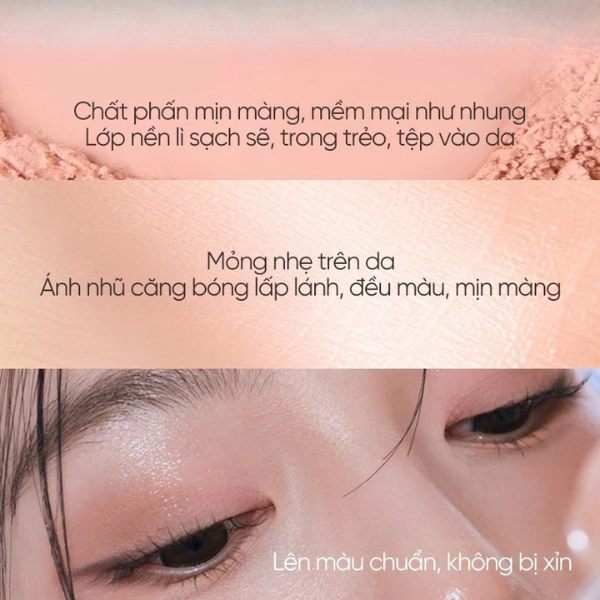 Bảng phấn mắt má hồng highlight 6 ô Judydoll Elaborate Tự Nhiên Lâu Trôi Bám Màu Đa Sắc Màu