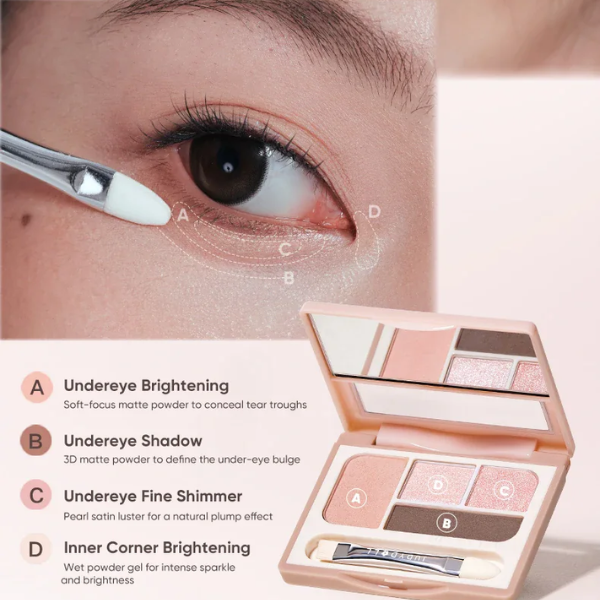 Bảng mắt Judydoll 4 ô kèm bắt sáng JudydoLL Under Eyeshadow Palette 3.2g