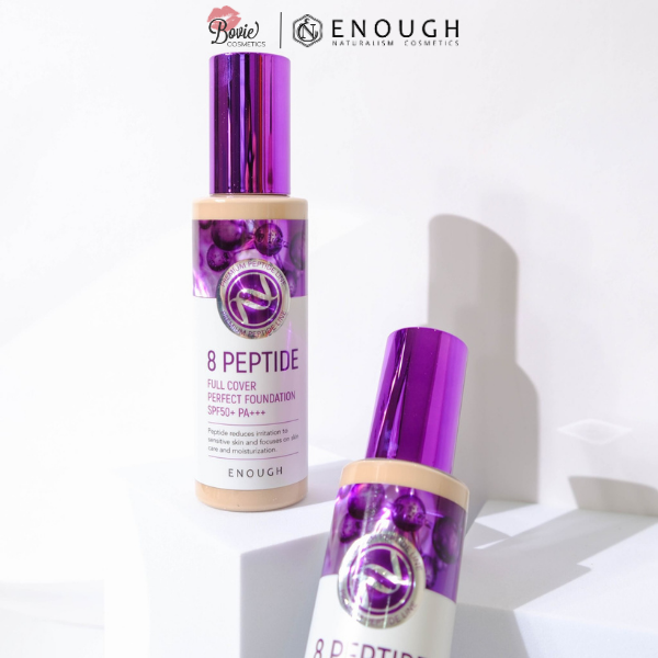 KEM NỀN PEPTIDE CAO CẤP ENOUGH PREMIUM 8 PEPTIDE FULL COVER PERFECT FOUNDATION 100ML