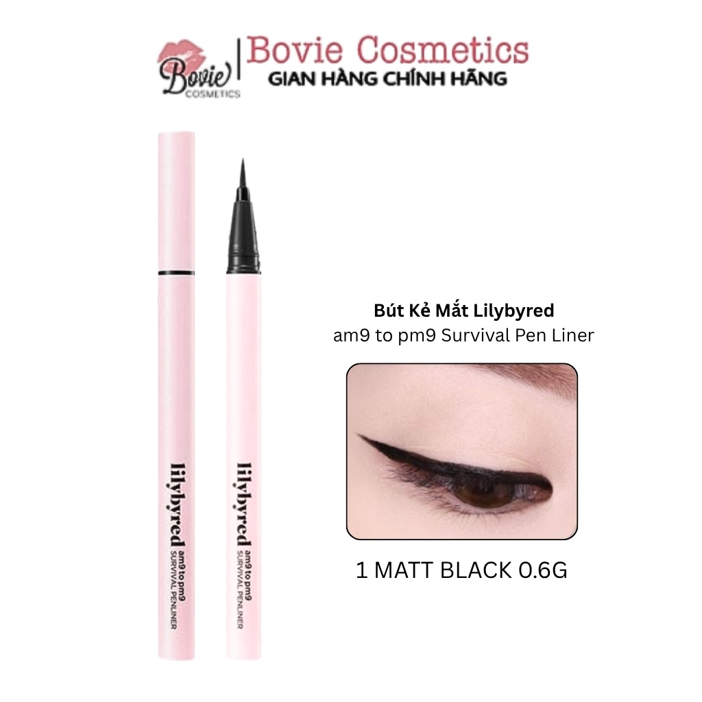 Bút Kẻ Mắt Nước Lilybyred Siêu Mảnh, Chống Trôi am9 to pm9 Survival Pen Liner