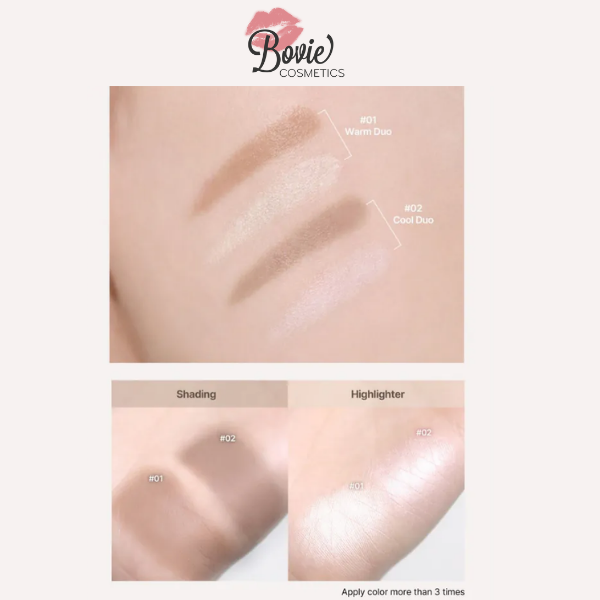 Tạo Khối + Highlight 2 Đầu Dạng Kem Too Cool Dual Contour Stick