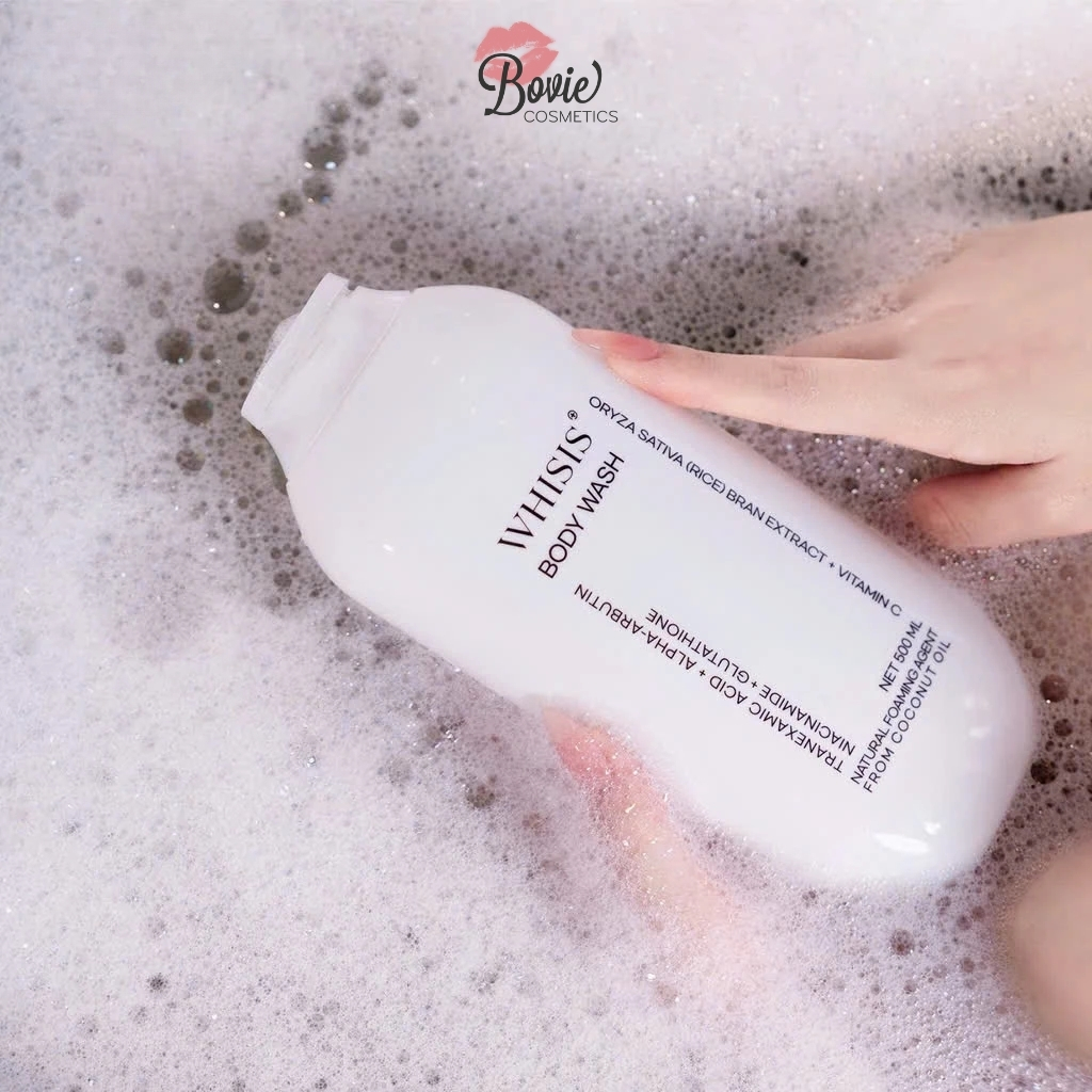 Sữa Tắm Sáng Da Dưỡng Ẩm Mềm Mượt Men Sữa Gạo Whisis Body Wash 500ml