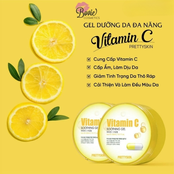 Gel dưỡng da lô hội, làm dịu, phục hồi đa năng Prettyskin 300ml