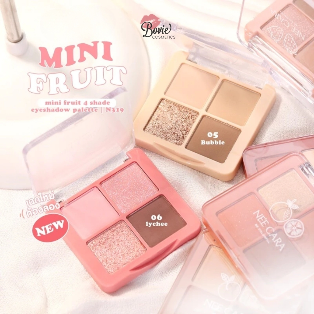 Phấn Mắt Nhũ Lì Nee Cara Tông Hồng Dâu San Hô N319