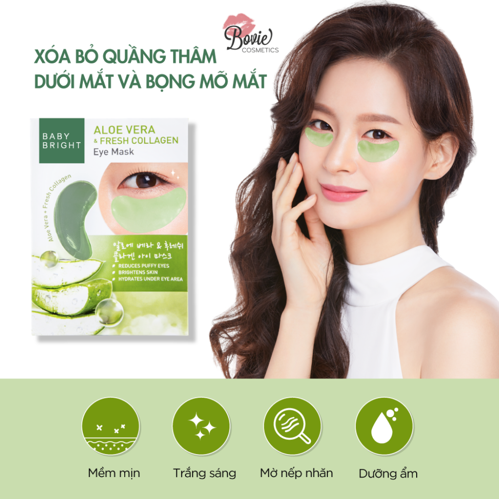 Mặt Nạ Lô Hội Và Collagen Mắt Baby Bright Aloe Vera & Fresh Collagen Eye Mask