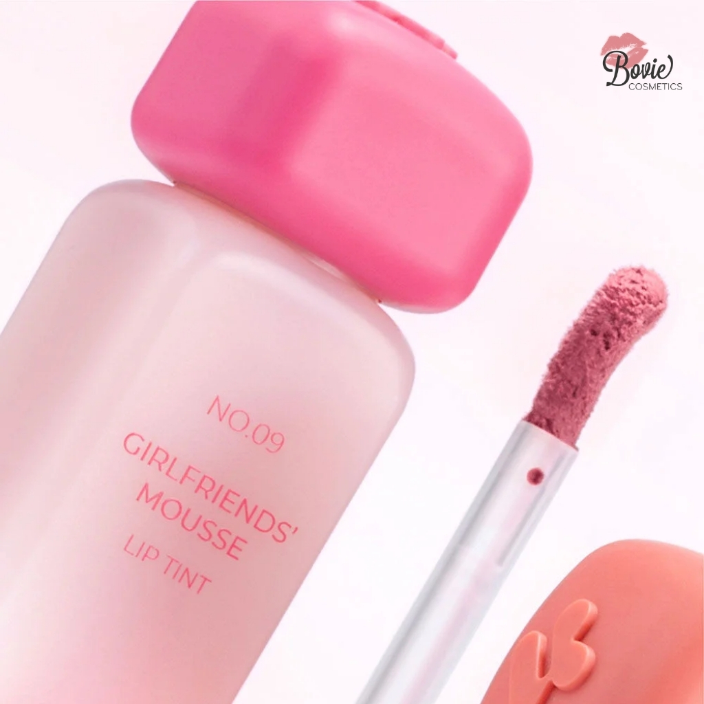 Son Tint Lì Thuần Chay, Mềm Mịn, Lâu Trôi 4U2 Girlfriends' Mousse Lip Tint 3g