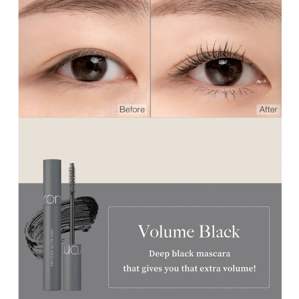 Chuốt Mi Siêu Dài Và Cong Mi Tự Nhiên, Chống Trôi Hiệu Quả Romand Han All Fix Mascara