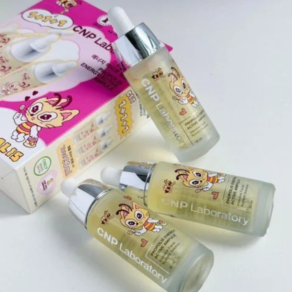 Tinh chất tái tạo phục hồi da chiết xuất keo ong CNP Laboratory Propolis Energy Active Ampule SET 3 Chai