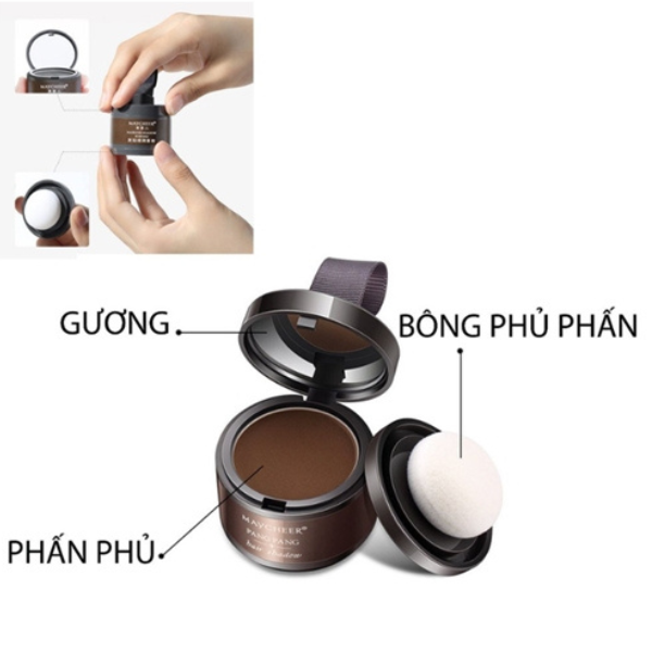 Phấn phủ che khuyết điểm tóc Maycheer Pang Pang Hair Shadow chấm hói che chân tóc