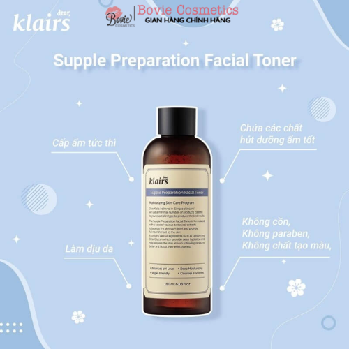 Nước Hoa Hồng Klairs Supple Preparation Unscented + Facial Toner