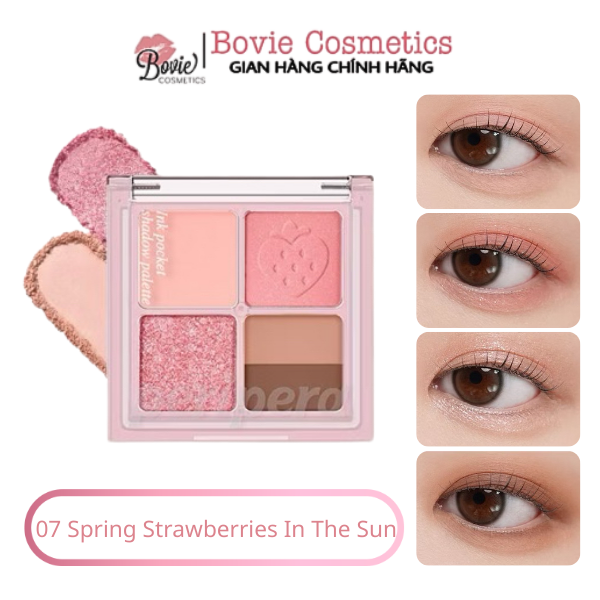 Bảng Phấn Mắt 4 Ô Peripera Ink Pocket Shadow Pallette (Soft Berry)