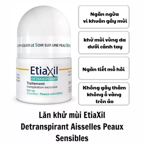 Lăn Khử Mùi Và Ngăn Mồ Hôi Chuyên Sâu Etiaxil 15ml