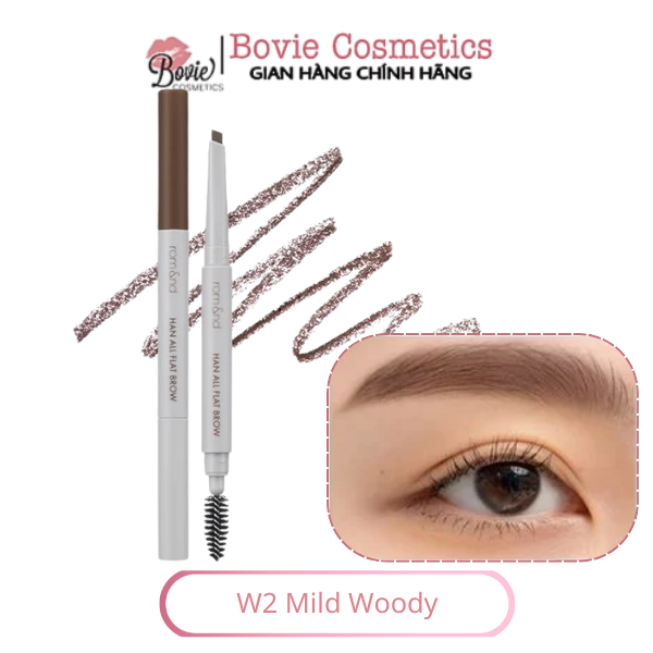 Chì Kẻ Mày Ngang Cho Chân Mày Sắc Nét, Lâu Trôi Romand Han All Flat Brow