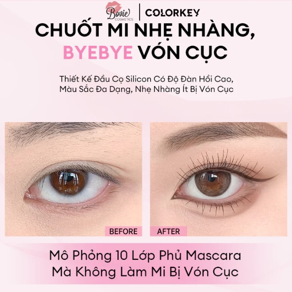 Mascara Giúp Mi Dài & Cong Tự Nhiên Colorkey Long & Dense Mascara 4.5g