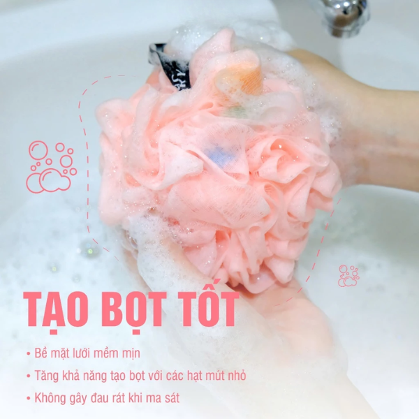 BÔNG TẮM XƠ MƯỚP CÓ MÚT JARY LOOFAH SPONGE- BÔNG TẮM TRÁI CÂY JARY LOOFAH BATH SPONGE