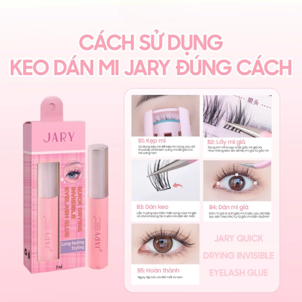 KEO DÁN MI SIÊU CHẮC, LÂU TRÔI JARY QUICK DRYING INVISIBLE EYELASH GLUE 7ML
