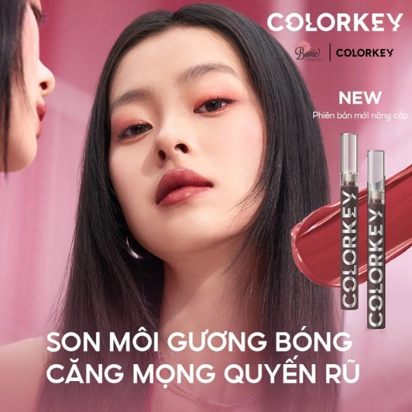 Son Tint Gương Bóng Bền Màu, Lâu Trôi Colorkey Airy Lip Mirror Series 1.7g
