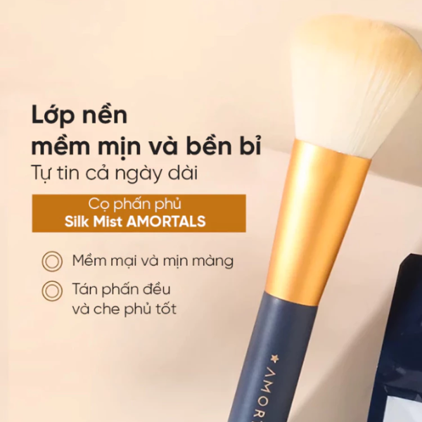 Cọ Trang Điểm AMORTALS Cọ Che Khuyết Điểm/ Cọ Tán Nền/ Cọ Phấn Phủ Chuyên Dụng Chất Liệu Lông Mềm