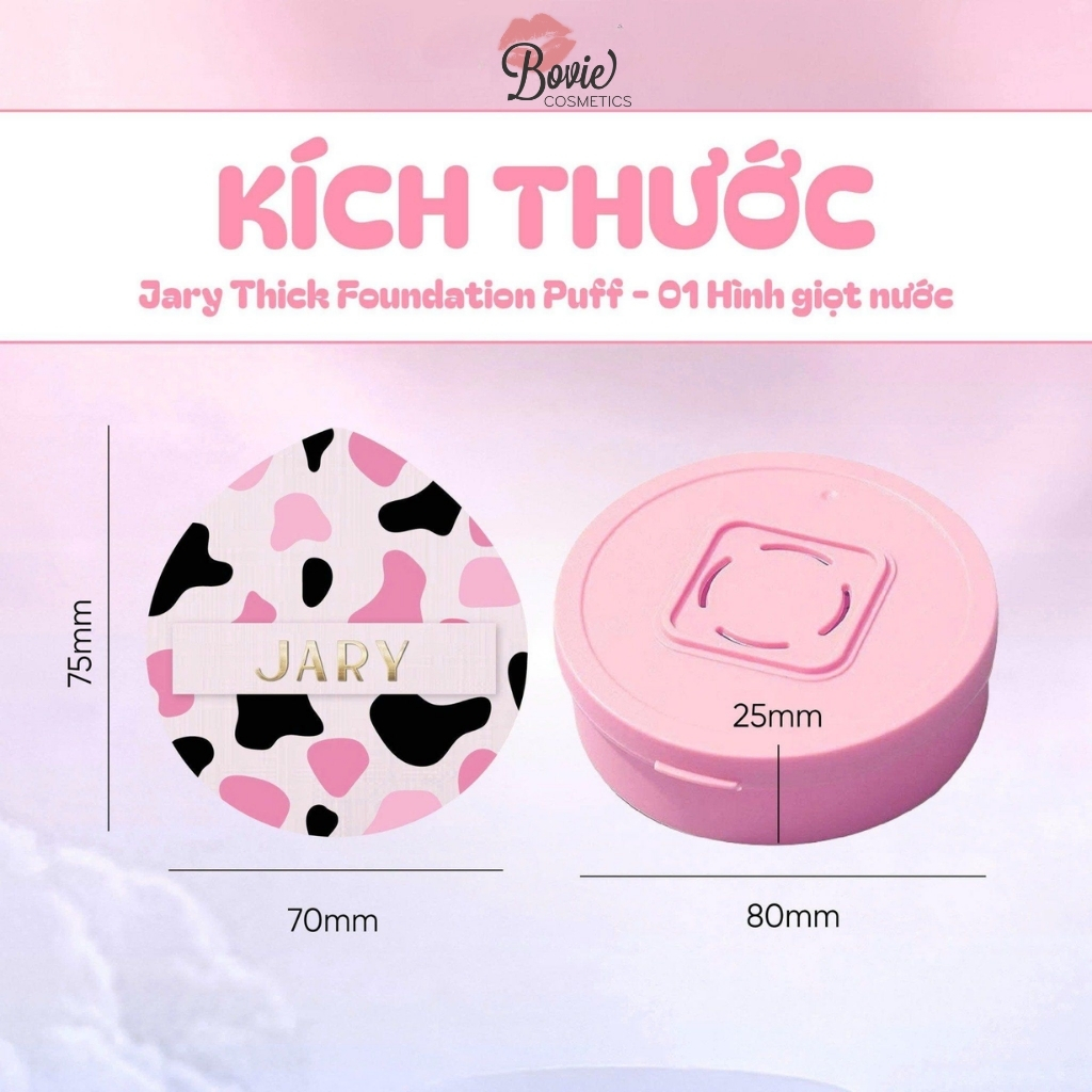 Mút tán kem nền dày Jary Thick Foundation Puff