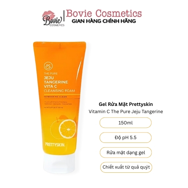 Gel Sữa Rửa Mặt Rau Má The Jeju Cica - Dưỡng Trắng Sạch Sâu Galactomyces First Deep Cleansing Foam Prettyskin