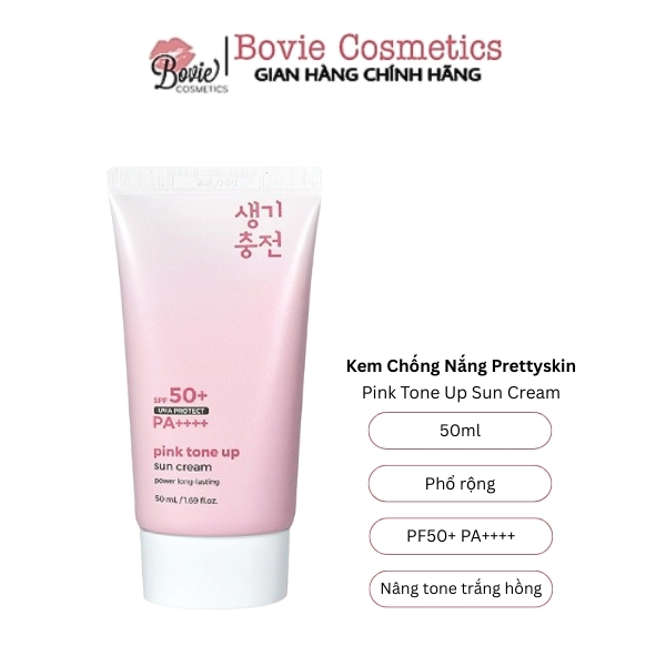 Kem Chống Nắng PrettySkin Sun Cream SPF 50+ PA++++ Hydra B5 Exosome Tone Up - Treatment - Oil Control