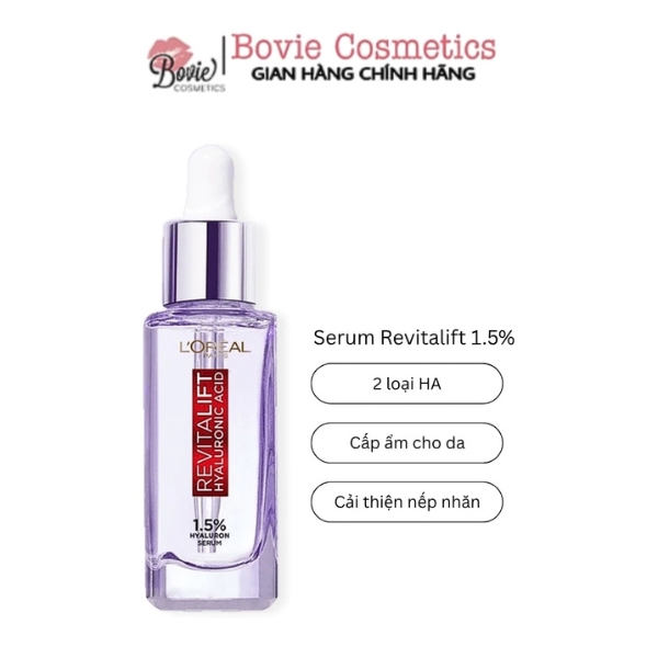 Tinh chất dưỡng da Serum cấp ẩm & giảm nếp nhăn L'Oréal Revitalift Pure Hyaluronic Acid 1.5%