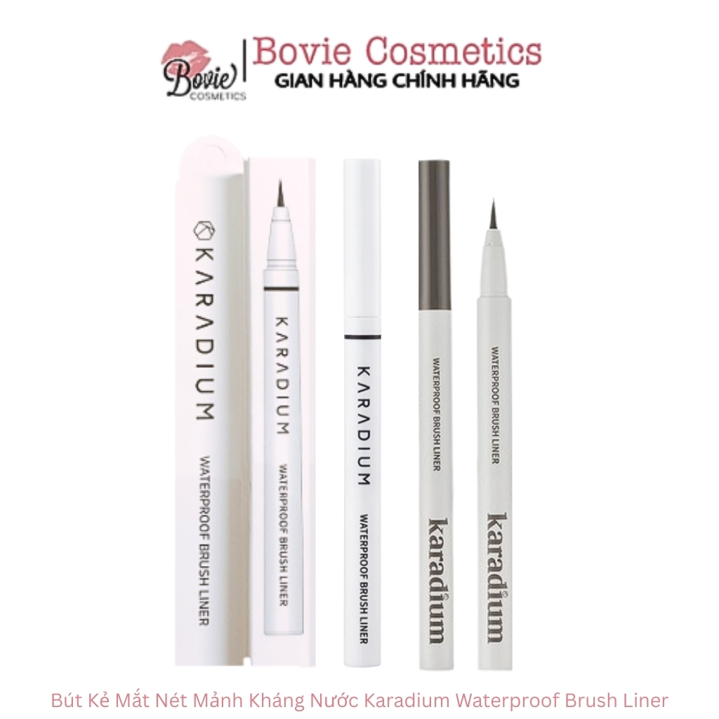 Bút dạ kẻ mắt Karadium Waterproof Brush Liner Black Eyeliner