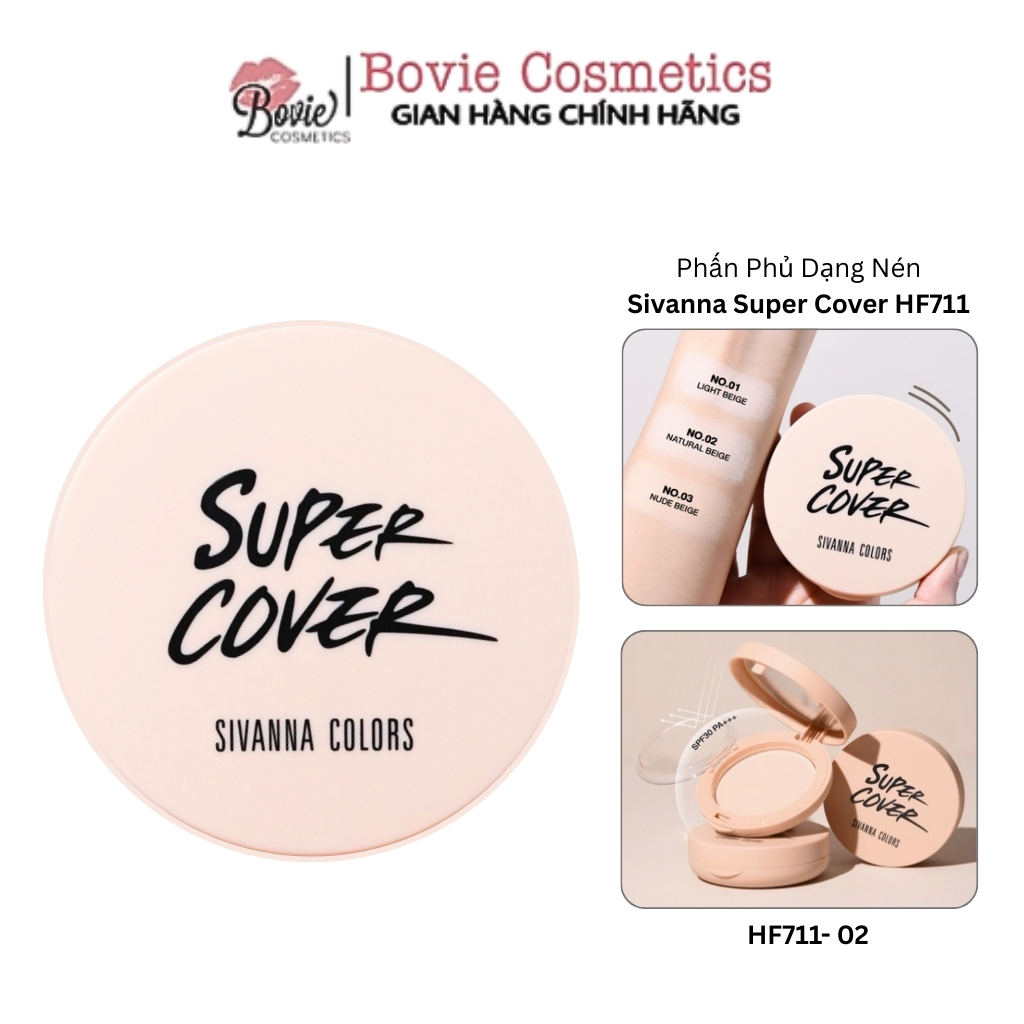 Phấn Phủ Dạng Nén Sivanna Super Cover Invisible Long Stay Foundation Powder SPF30 PA++++ HF711