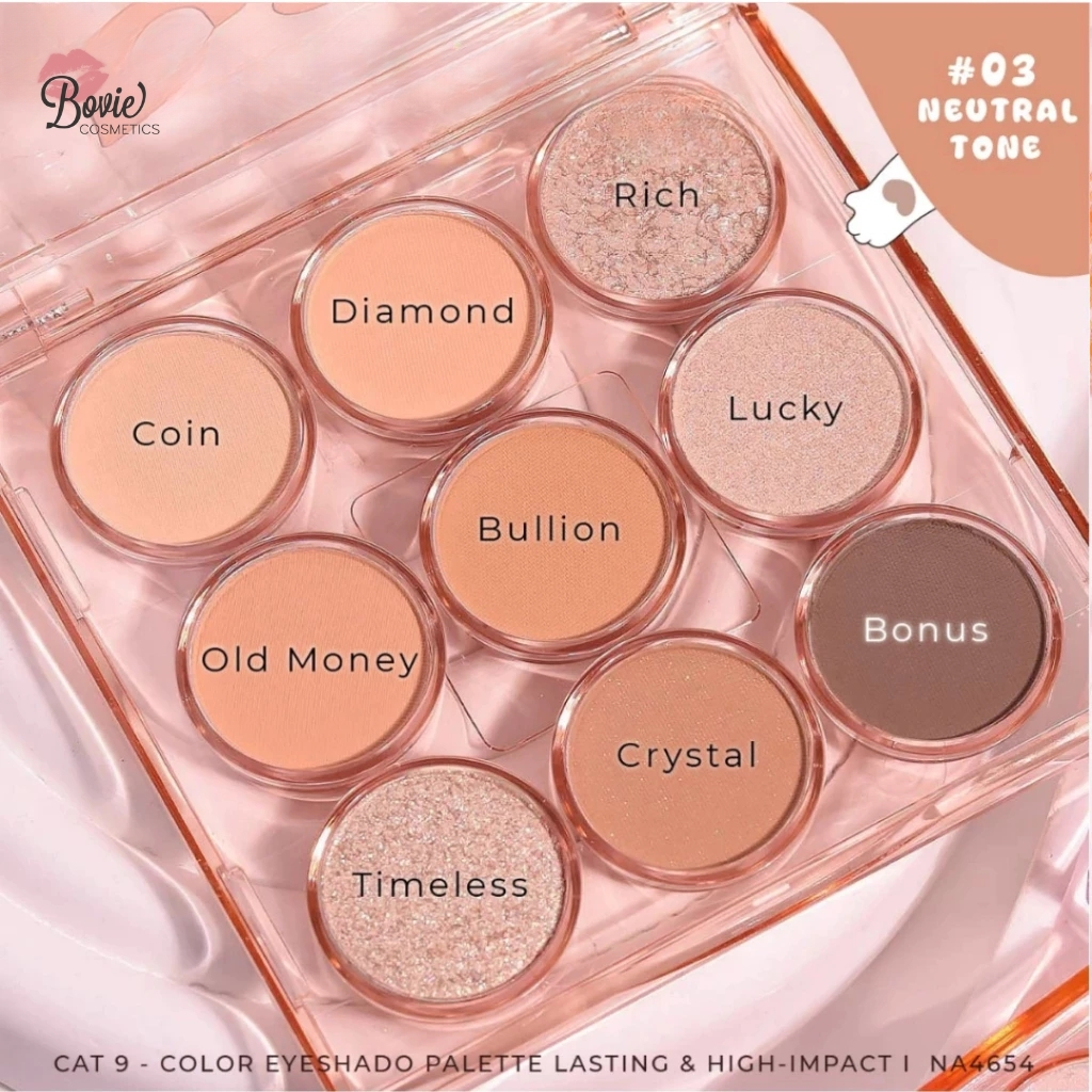 Phấn Mắt Nee Cara CAT 9 Ô Phấn Mịn Lâu Trôi- NA4654