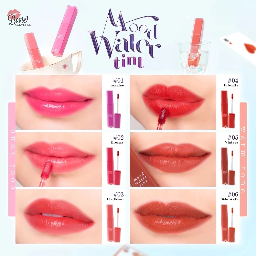 Son Odbo Mood Water Tint Chất Son Mỏng Nhẹ Không Khô Môi 2.5g OD5007