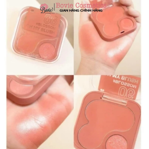 Phấn má hồng 2P Original Oh My Blush nhiều màu sắc 2in1