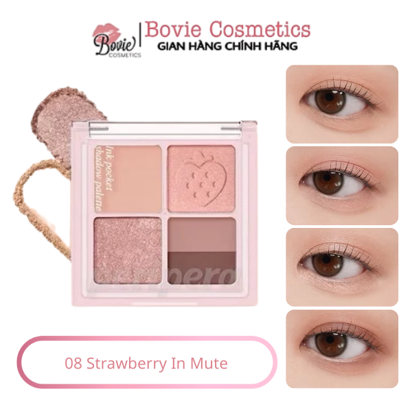 Bảng Phấn Mắt 4 Ô Peripera Ink Pocket Shadow Pallette (Soft Berry)