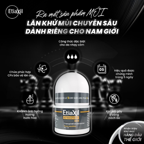 Lăn Khử Mùi Và Ngăn Mồ Hôi Chuyên Sâu Etiaxil 15ml