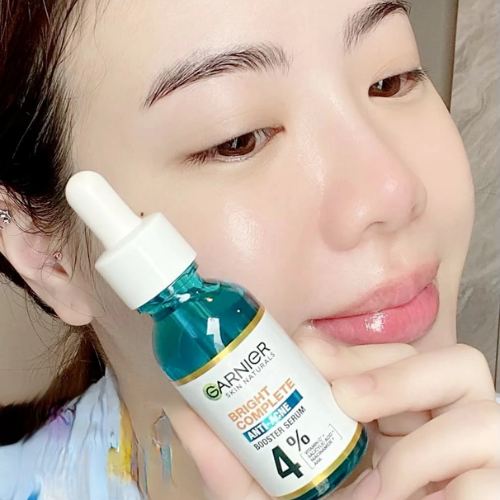 Serum Garnier Giảm Mụn Mờ Thâm Cho Da Dầu, Mụn Bright Complete Anti-Acnes Booster Serum