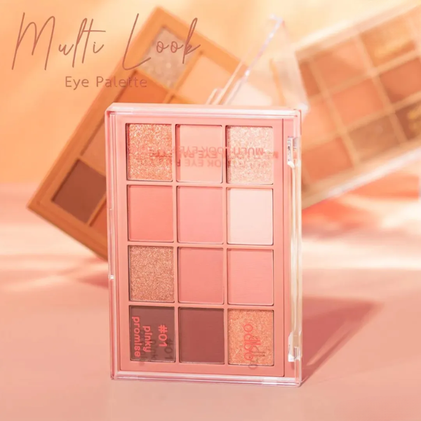 Bảng phấn mắt 12 ô Odbo Multi Look Eye Palette OD2012 gồm ánh nhũ và lì