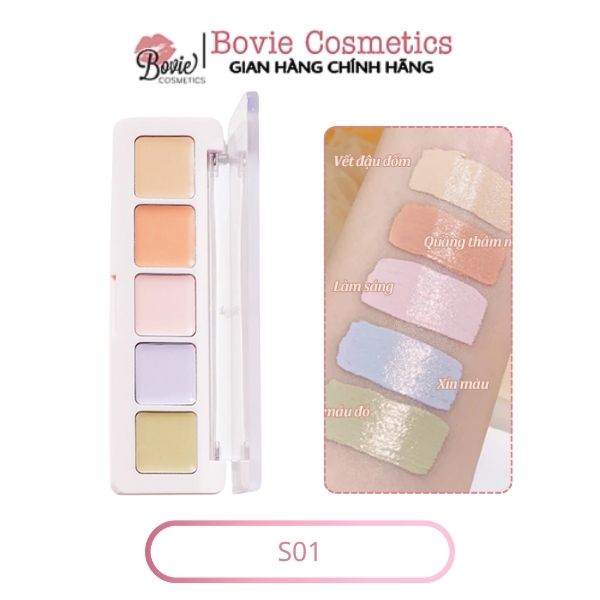 Bảng Che Khuyết Điểm/Triệt Sắc XIXI 5 ô Hoa Cúc, Điều chỉnh sắc tố da Magic Camelia D522