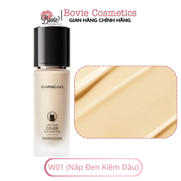 Kem Nền Carslan Dạng Lỏng Kiểm Soát Dầu Lâu Trôi Chống Thấm Nước Suốt 24h
