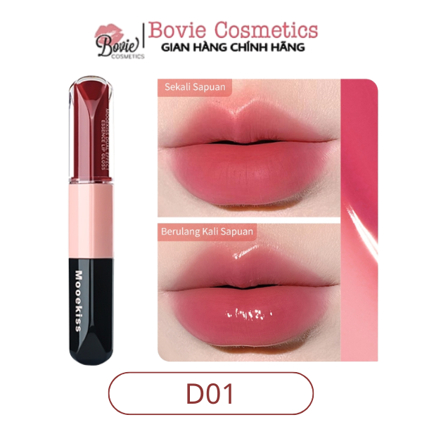 Son Mooekiss Serum Dưỡng Không Dính Cốc Hiệu ứng Tráng Gương Hai đầu đa Năng 3ml+3ml
