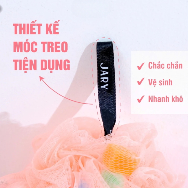 BÔNG TẮM XƠ MƯỚP CÓ MÚT JARY LOOFAH SPONGE- BÔNG TẮM TRÁI CÂY JARY LOOFAH BATH SPONGE